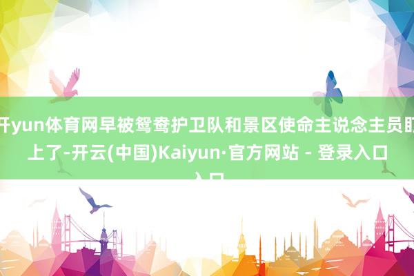 开yun体育网早被鸳鸯护卫队和景区使命主说念主员盯上了-开云(中国)Kaiyun·官方网站 - 登录入口