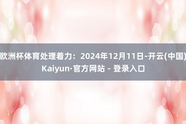 欧洲杯体育处理着力：2024年12月11日-开云(中国)Kaiyun·官方网站 - 登录入口