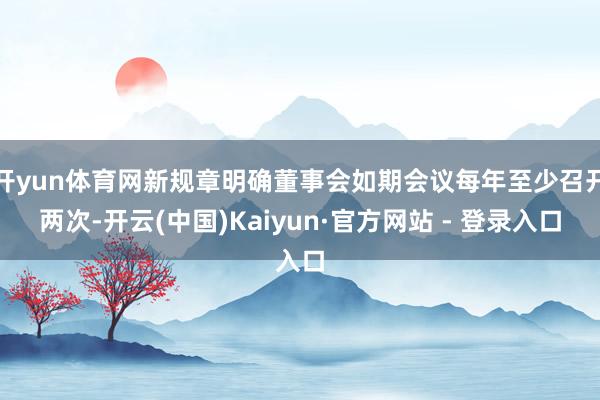 开yun体育网新规章明确董事会如期会议每年至少召开两次-开云(中国)Kaiyun·官方网站 - 登录入口