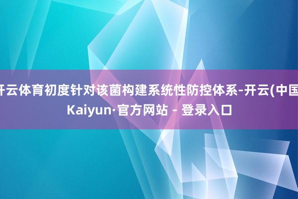 开云体育初度针对该菌构建系统性防控体系-开云(中国)Kaiyun·官方网站 - 登录入口