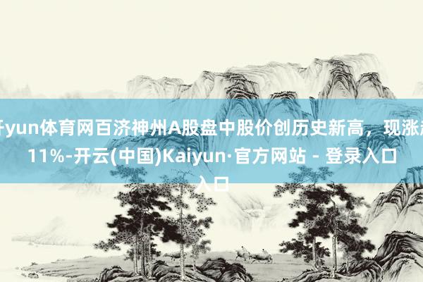 开yun体育网百济神州A股盘中股价创历史新高，现涨超11%-开云(中国)Kaiyun·官方网站 - 登录入口