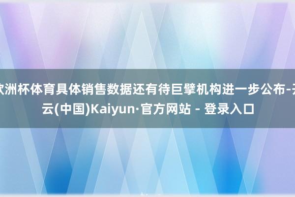 欧洲杯体育具体销售数据还有待巨擘机构进一步公布-开云(中国)Kaiyun·官方网站 - 登录入口