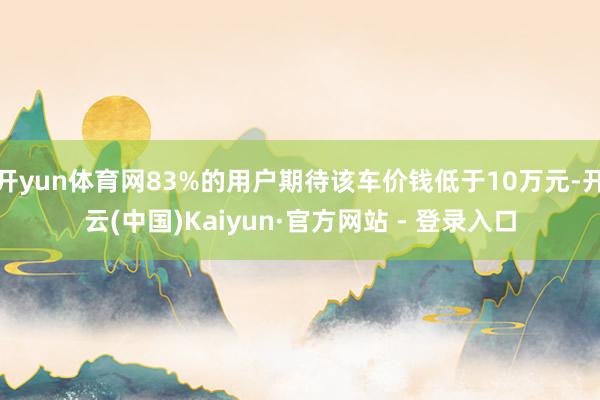开yun体育网83%的用户期待该车价钱低于10万元-开云(中国)Kaiyun·官方网站 - 登录入口