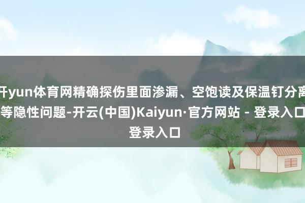 开yun体育网精确探伤里面渗漏、空饱读及保温钉分离等隐性问题-开云(中国)Kaiyun·官方网站 - 登录入口