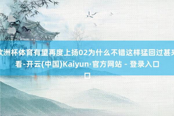 欧洲杯体育有望再度上扬02为什么不错这样猛回过甚来看-开云(中国)Kaiyun·官方网站 - 登录入口