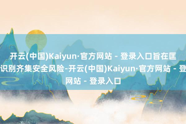 开云(中国)Kaiyun·官方网站 - 登录入口旨在匡助企业识别齐集安全风险-开云(中国)Kaiyun·官方网站 - 登录入口