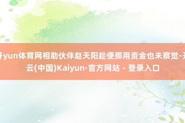 开yun体育网相助伙伴赵天阳趁便挪用资金也未察觉-开云(中国)Kaiyun·官方网站 - 登录入口