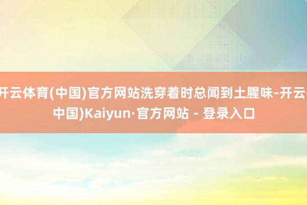 开云体育(中国)官方网站洗穿着时总闻到土腥味-开云(中国)Kaiyun·官方网站 - 登录入口