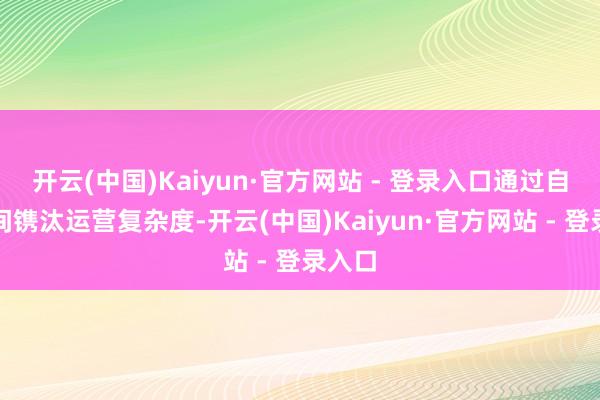 开云(中国)Kaiyun·官方网站 - 登录入口通过自研时间镌汰运营复杂度-开云(中国)Kaiyun·官方网站 - 登录入口